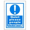 GALLEY SIGN QUIET PLEASE PEOPLE SLEEPING 150 x 200 MM