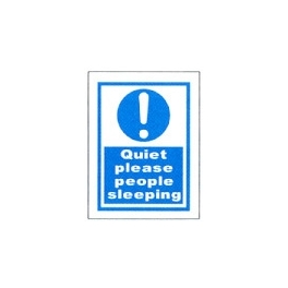GALLEY SIGN QUIET PLEASE PEOPLE SLEEPING 150 x 200 MM