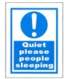 GALLEY SIGN QUIET PLEASE PEOPLE SLEEPING 150 x 200 MM