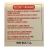SECURITY WARNING 400X400MM