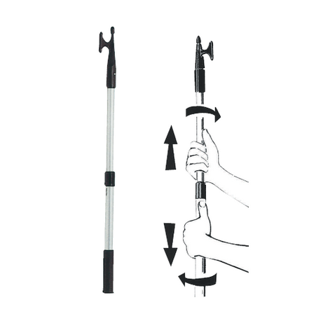 GÖNDER KANCA TELESKOPİK 122-210CM