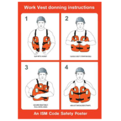 WORK VEST DONNING INSTRUCTIONS