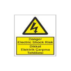 DANGER ELECTRİC SHOCK RİSK