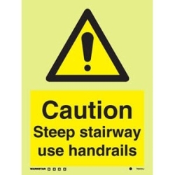 CAUTION STEEP STAIRWAY USE...