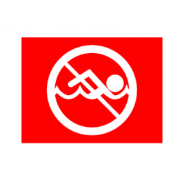 FLAG SIGNAL LETTER 3'X4' FORBIDDEN TO SWIM